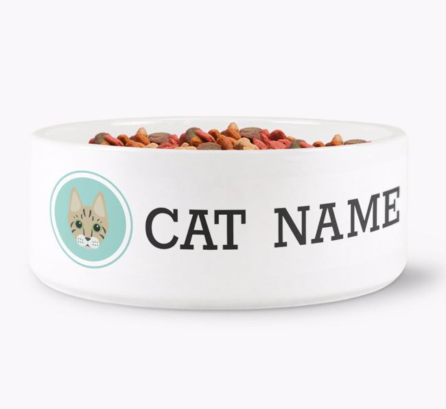 '{breedFullName} Icon' - Personalised Cat Bowl 